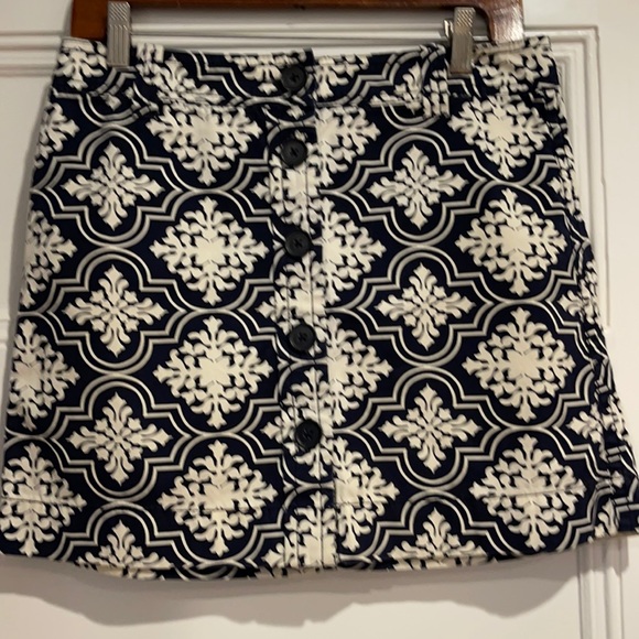J.Crew Navy blue button down mini skirt size 4 - Picture 3 of 5